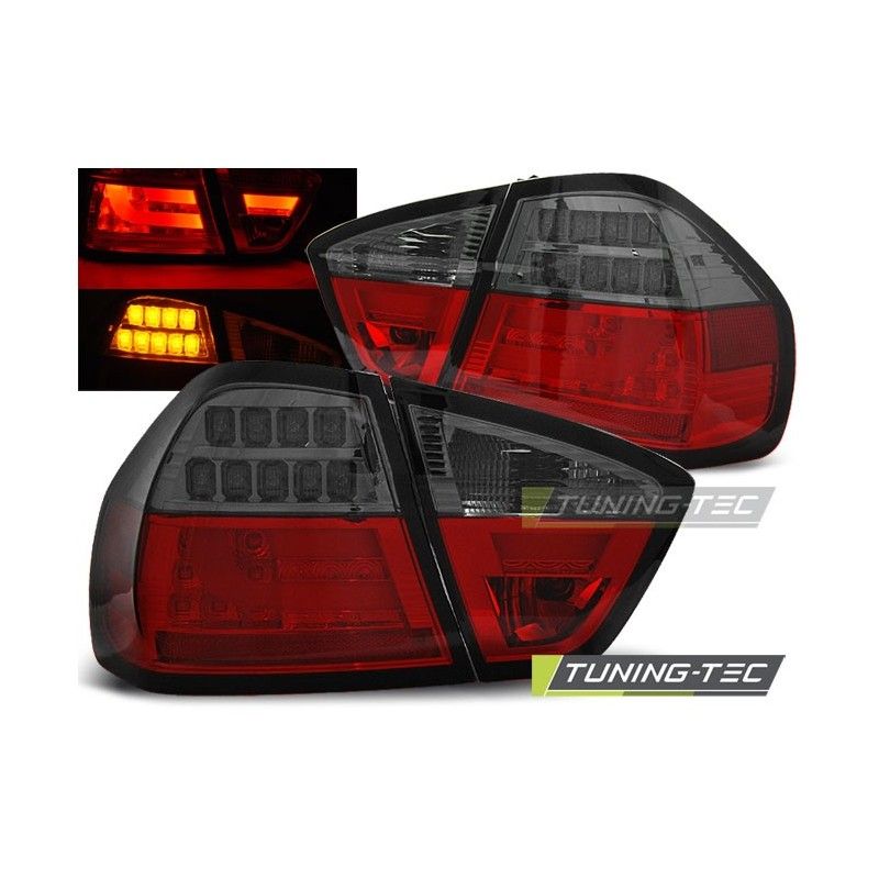 LED BAR TAIL LIGHTS RED SMOKE fits BMW E90 03.05-08.08, Serie 3 E90/E91