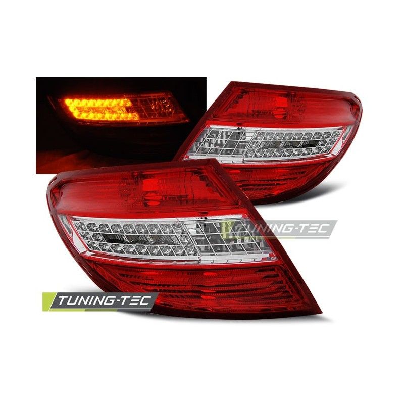 LED TAIL LIGHTS RED WHITE fits MERCEDES C-KLASA W204 SEDAN 07-10, Classe C W204