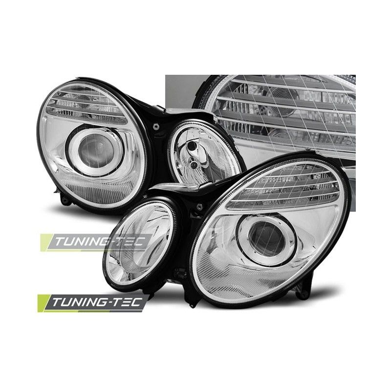 HEADLIGHTS CHROME fits MERCEDES W211 E-KLASA 03.02-04.06, Classe E W211