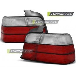 TAIL LIGHTS SPORT LOOK RED WHITE fits BMW E36 12.90-08.99 SEDAN, Eclairage Bmw