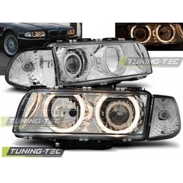 HEADLIGHTS ANGEL EYES CHROME fits BMW E38 06.94-08.98, Serie 7 E38 