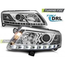 HEADLIGHTS TRUE DRL CHROME fits AUDI A6 C6 04.04-08, A6 4F C6 04-10