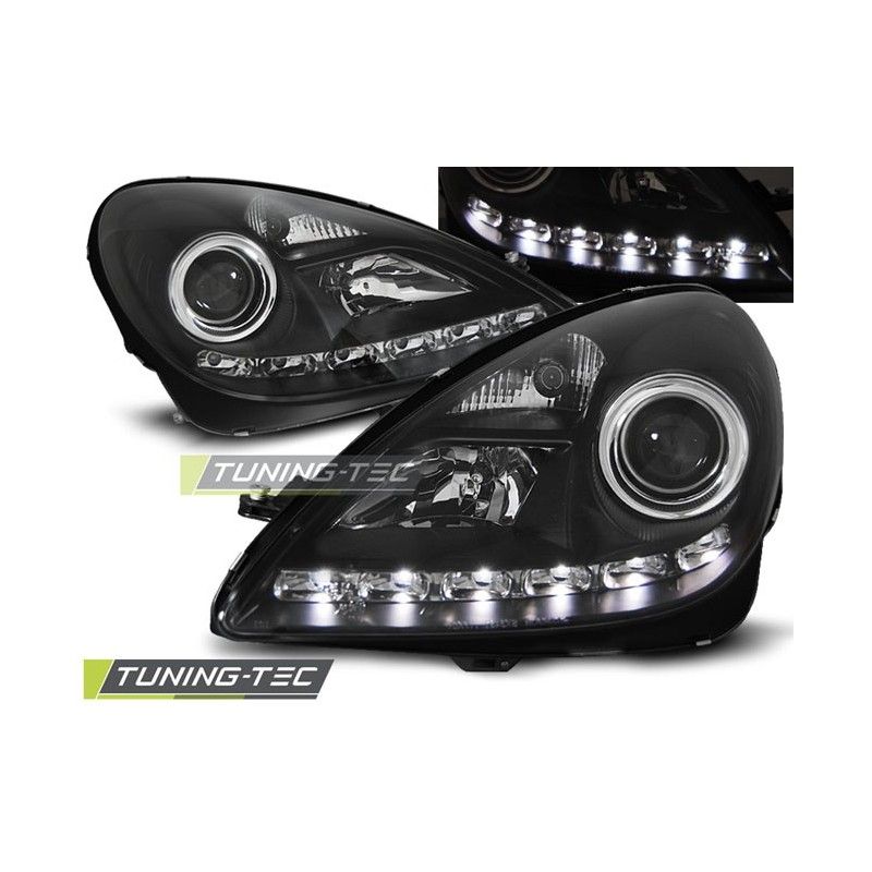 HEADLIGHTS DAYLIGHT BLACK fits MERCEDES R171 SLK 04-11, SLK R171