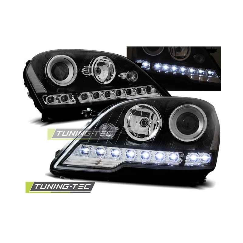 HEADLIGHTS DAYLIGHT BLACK fits MERCEDES W164 ML M-KLASA 08-, ML W164