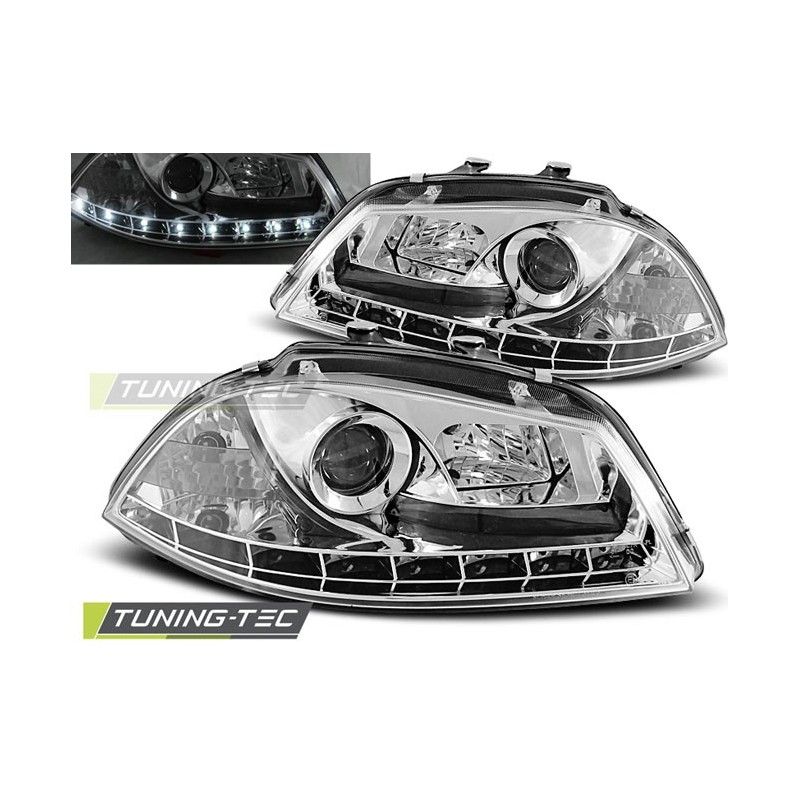 HEADLIGHTS DAYLIGHT CHROME fits SEAT IBIZA 6L 04.02-08, Ibiza 6L 02-08