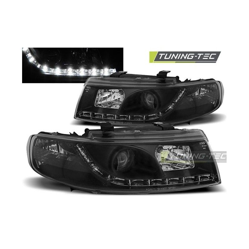 HEADLIGHTS DAYLIGHT BLACK fits SEAT LEON / TOLEDO 04.99-08.04, Leon I 99-06