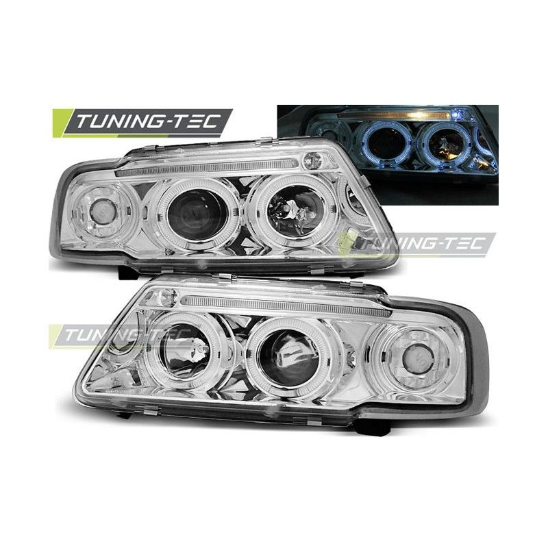 HEADLIGHTS ANGEL EYES CHROME fits AUDI A3 8L 08.96-08.00, A3 8L 96-03