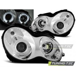 HEADLIGHTS ANGEL EYES CHROME fits MERCEDES W203 C-KLASA 07.00-03.04, Classe C W203