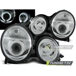 HEADLIGHTS ANGEL EYES CHROME fits MERCEDES W210 E-KLASA 06.99-02 , Classe E W210