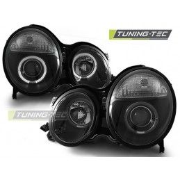 HEADLIGHTS ANGEL EYES BLACK fits MERCEDES W210 E-KLASA 06.99-02, Classe E W210