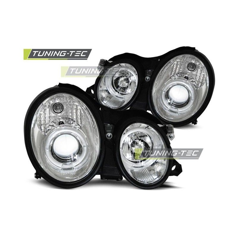 HEADLIGHTS ANGEL EYES CHROME fits MERCEDES W208 CLK 03.97-04.02, Clk W208