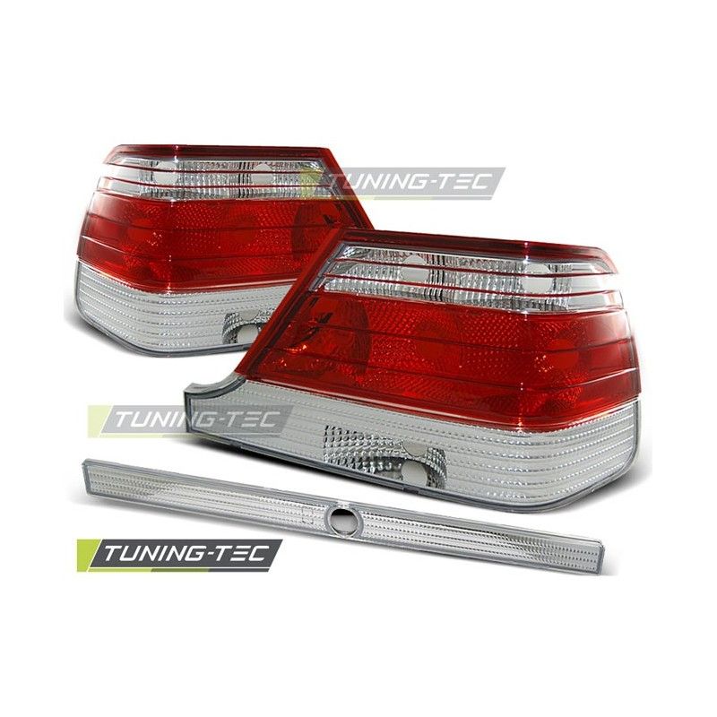 TAIL LIGHTS RED WHITE fits MERCEDES W140 95-10.98, Classe S w126/W140