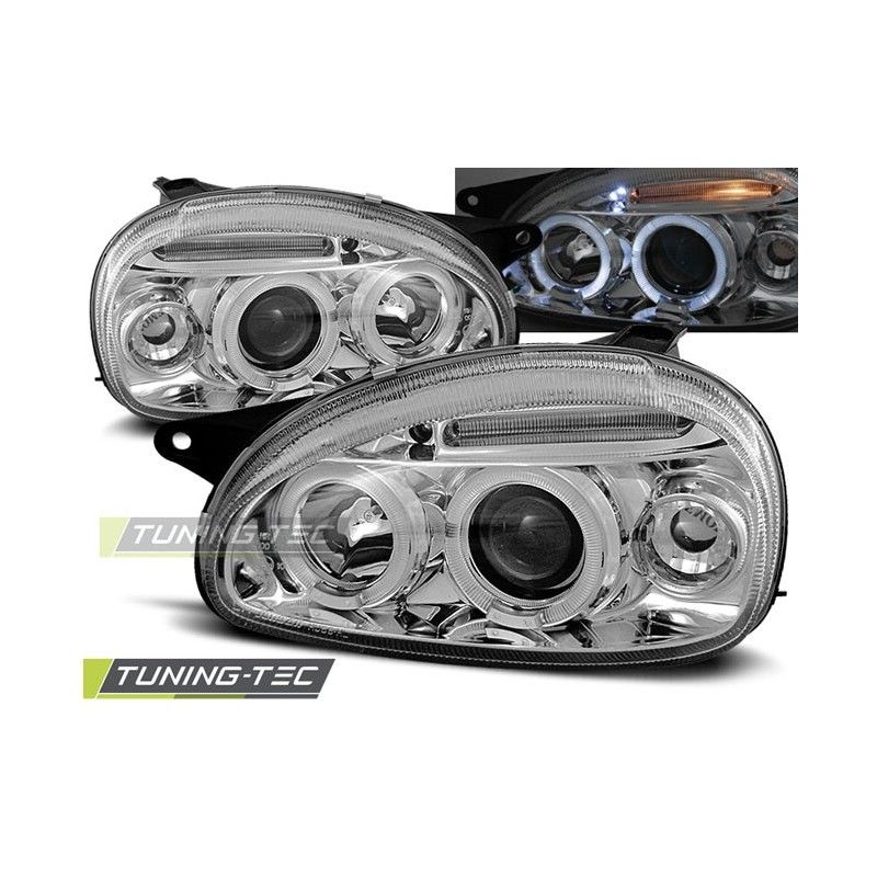 OPEL CORSA B 02.93-10.00 ANGEL EYES CHROME, Corsa B