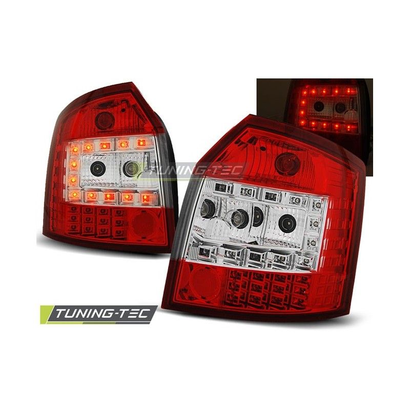 LED TAIL LIGHTS RED WHITE fits AUDI A4 10.00-10.04 AVANT, A4 B6 00-05