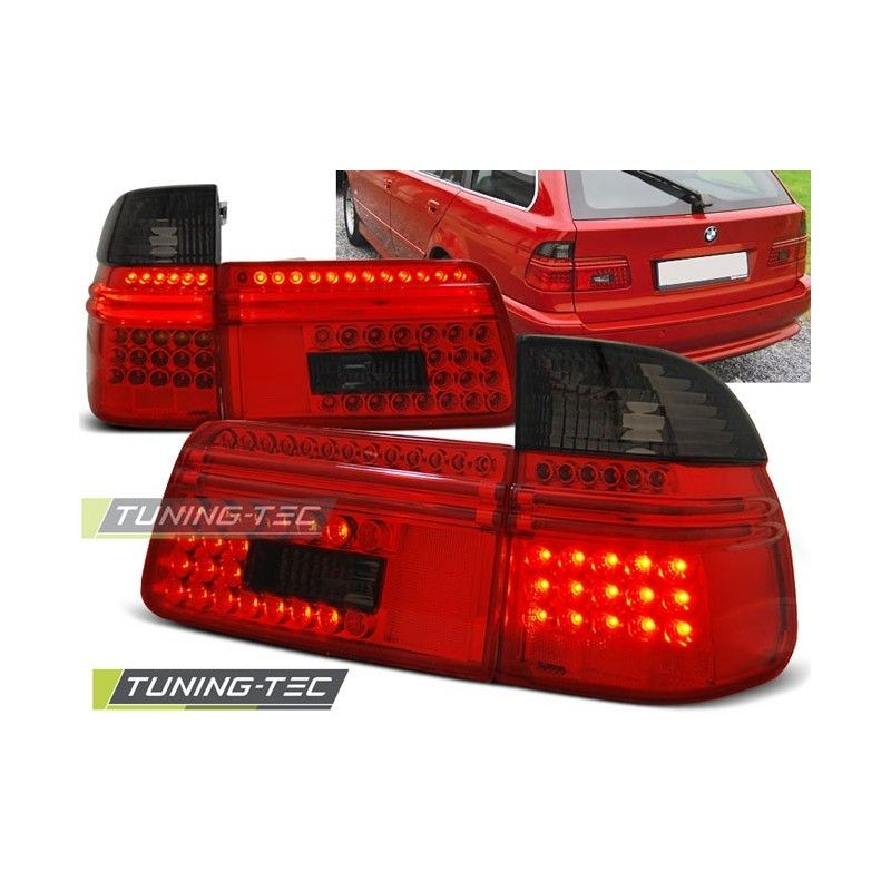 LED TAIL LIGHTS RED SMOKE fits BMW E39 97-08.00 TOURING, Serie 5 E39