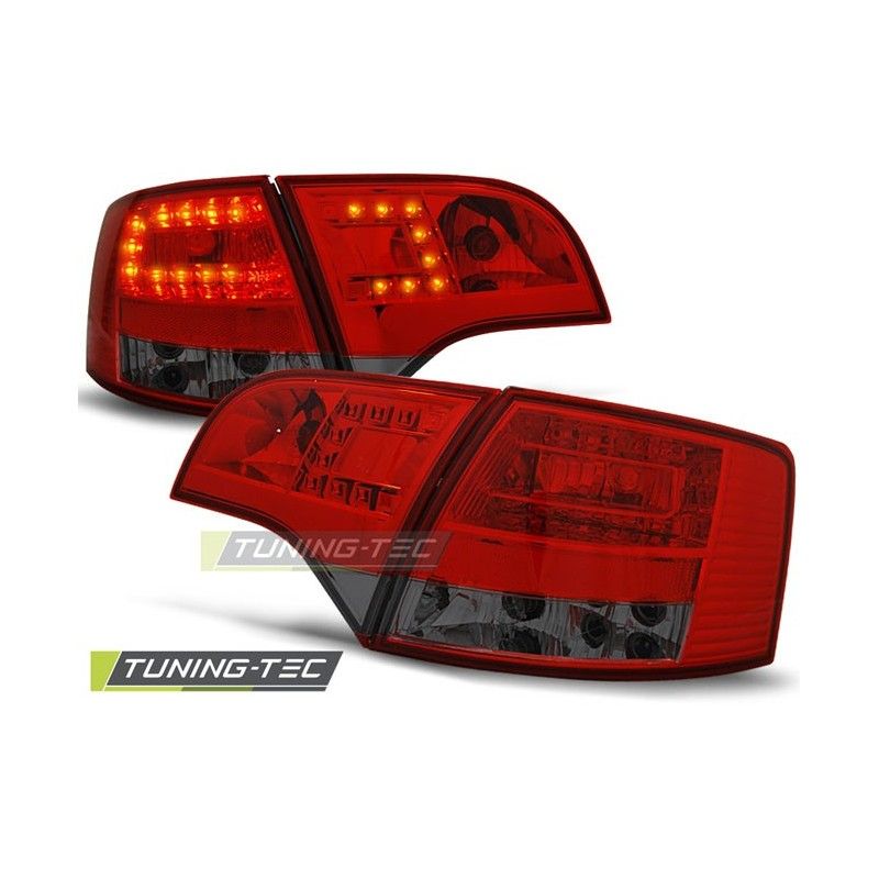 LED TAIL LIGHTS RED SMOKE fits AUDI A4 B7 11.04-03.08 AVANT, A4 B7 04-08