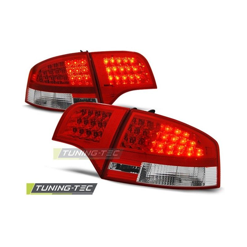 LED TAIL LIGHTS RED WHITE fits AUDI A4 B7 11.04-11.07 SEDAN, A4 B7 04-08