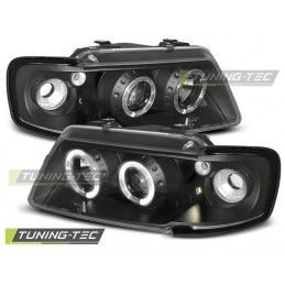 HEADLIGHTS ANGEL EYES BLACK fits AUDI A3 8L 08.96-08.00, A3 8L 96-03