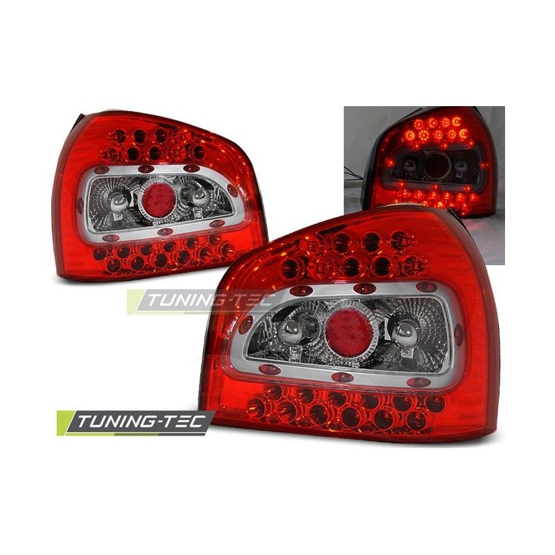 LED TAIL LIGHTS RED WHITE fits AUDI A3 08.96-08.00, A3 8L 96-03