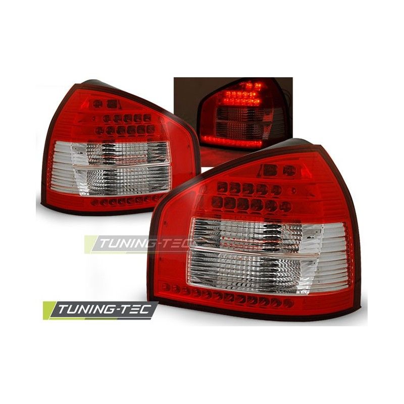 LED TAIL LIGHTS RED WHITE fits AUDI A3 08.96-08.00, A3 8L 96-03