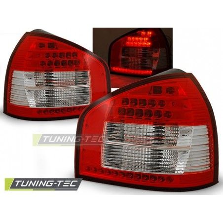 LED TAIL LIGHTS RED WHITE fits AUDI A3 08.96-08.00, A3 8L 96-03