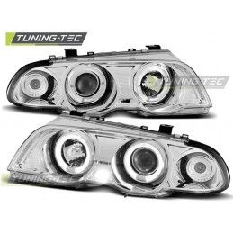 HEADLIGHTS ANGEL EYES CHROME fits BMW E46 05.98-08.01 S/T, Eclairage Bmw