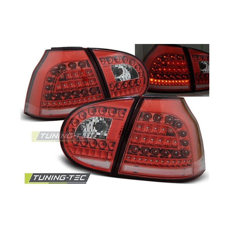 LED TAIL LIGHTS RED WHITE fits VW GOLF 5 10.03-09, Golf 5
