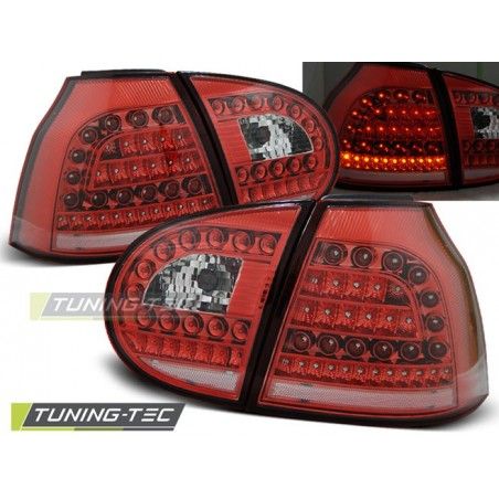 LED TAIL LIGHTS RED WHITE fits VW GOLF 5 10.03-09, Golf 5