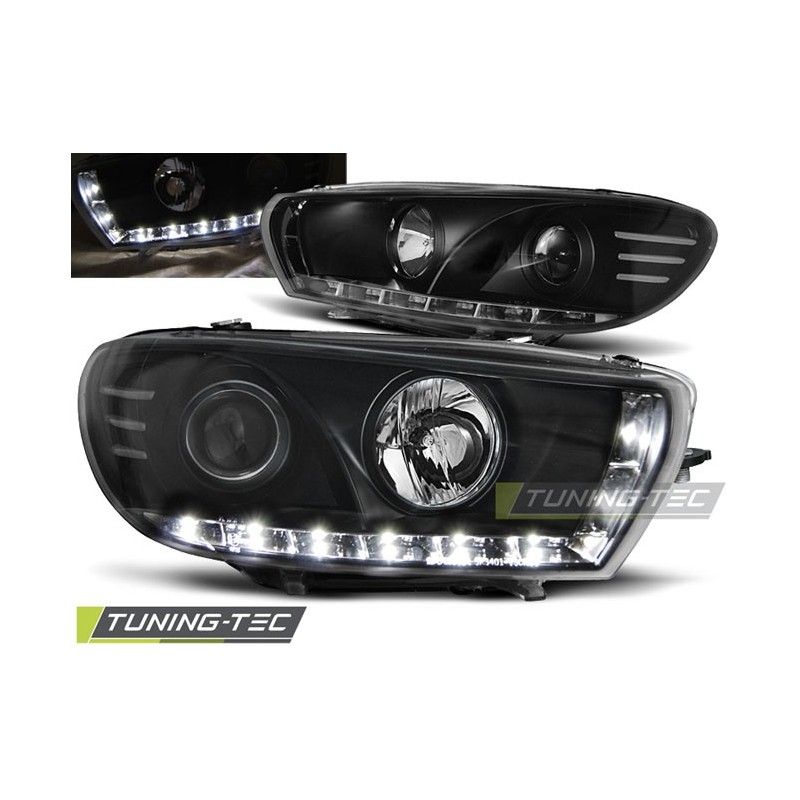 HEADLIGHTS DAYLIGHT BLACK fits VW SCIROCCO 08-04.14, Scirocco