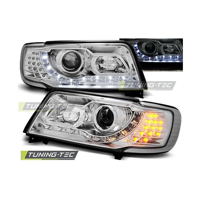 HEADLIGHTS DAYLIGHT CHROME fits AUDI 100 C4 12.90-06.94, 100