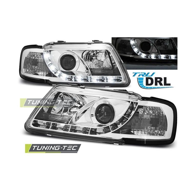 HEADLIGHTS TRUE DRL CHROME fits AUDI A3 8L 08.96-08.00, A3 8L 96-03