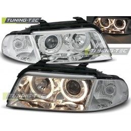 HEADLIGHTS ANGEL EYES CHROME fits AUDI A4 01.99-09.00, A4 B5 94-01