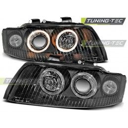 HEADLIGHTS ANGEL EYES BLACK fits AUDI A4 10.00-10.04, A4 B6 00-05