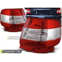 TAIL LIGHTS RED WHITE fits AUDI A4 11.94-09.00, A4 B5 94-01