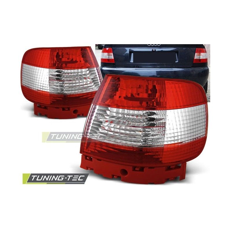 TAIL LIGHTS RED WHITE fits AUDI A4 11.94-09.00, A4 B5 94-01