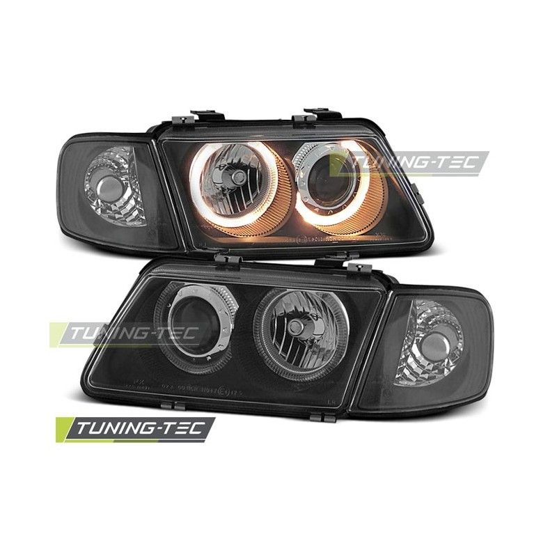 HEADLIGHTS ANGEL EYES BLACK fits AUDI A3 08.96-08.00, A3 8L 96-03