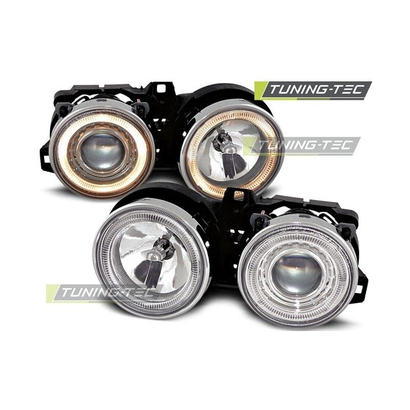 HEADLIGHTS ANGEL EYES CHROME fits BMW E30 11.82-06.94, Serie 3 E30