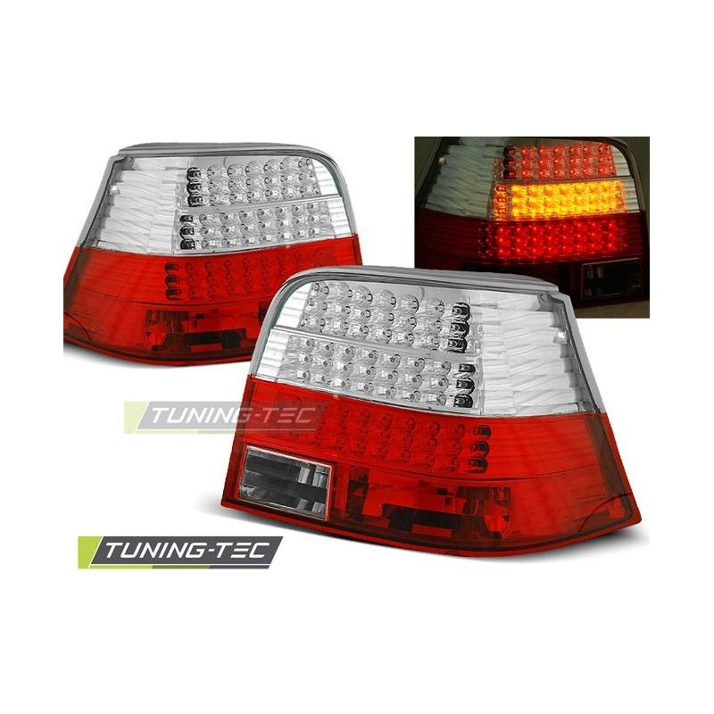 LED TAIL LIGHTS RED WHITE fits VW GOLF 4 09.97-09.03, Golf 4