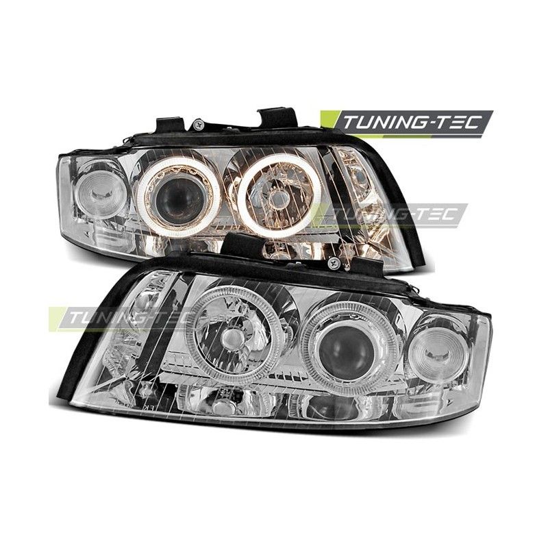 HEADLIGHTS ANGEL EYES CHROME fits AUDI A4 10.00-10.04, A4 B6 00-05