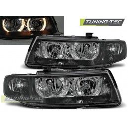 HEADLIGHTS ANGEL EYES BLACK fits SEAT LEON / TOLEDO 04.99-08.04, Leon I 99-06