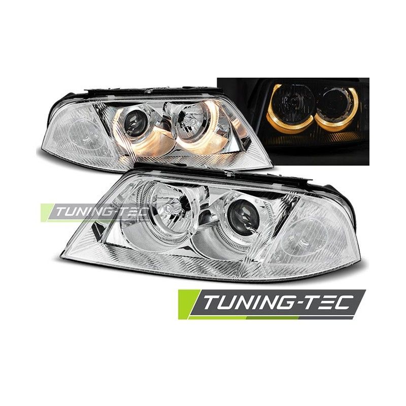 HEADLIGHTS ANGEL EYES CHROME fits VW PASSAT 3BG B5 FL 09.00-03.05, Passat B5 96-05