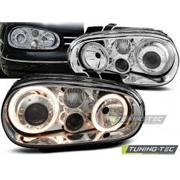 HEADLIGHTS ANGEL EYES CHROME fits VW GOLF 4 09.97-09.03, Golf 4