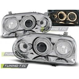 HEADLIGHTS ANGEL EYES CHROME fits VW GOLF 3 09.91-08.97, Golf 3