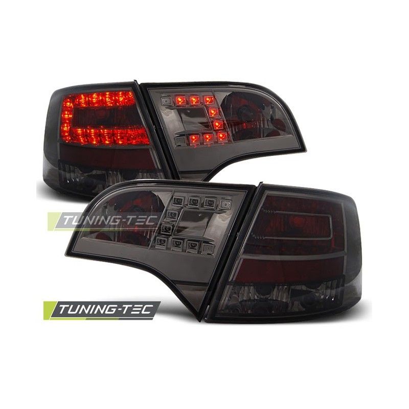 LED TAIL LIGHTS SMOKE fits AUDI A4 B7 11.04-03.08 AVANT, A4 B7 04-08