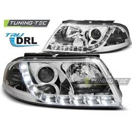 HEADLIGHTS TRUE DRL CHROME fits VW PASSAT 3BG 09.00-03.05, Passat B5 96-05