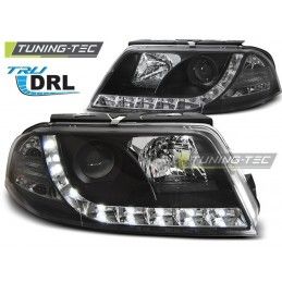 HEADLIGHTS TRUE DRL BLACK fits VW PASSAT 3BG 09.00-03.05, Passat B5 96-05