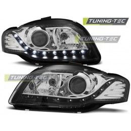 HEADLIGHTS DAYLIGHT BLACK fits AUDI A4 B7 11.04-03.08, A4 B7 04-08