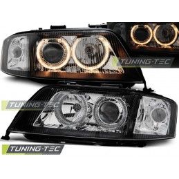 HEADLIGHTS ANGEL EYES BLACK fits AUDI A6 05.97-06.01, A6 4B C5 97-04