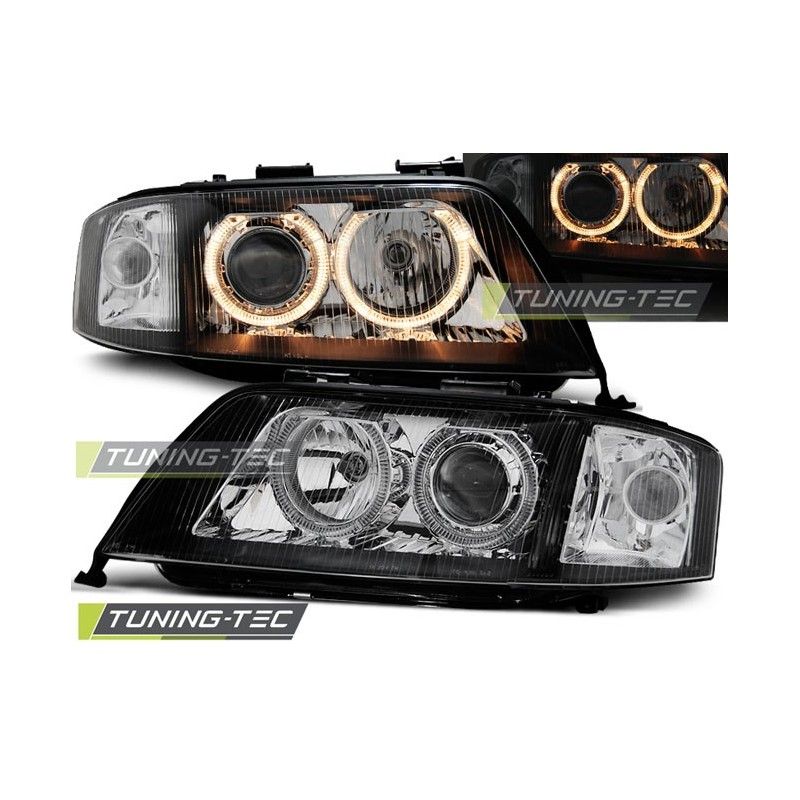 HEADLIGHTS ANGEL EYES BLACK fits AUDI A6 05.97-06.01, A6 4B C5 97-04