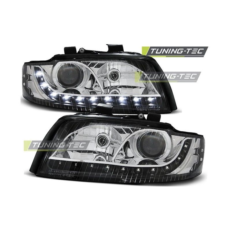 HEADLIGHTS DAYLIGHT BLACK fits AUDI A4 10.00-10.04, A4 B6 00-05